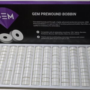 GEM Prewound Embroidery Bobbins Coreless